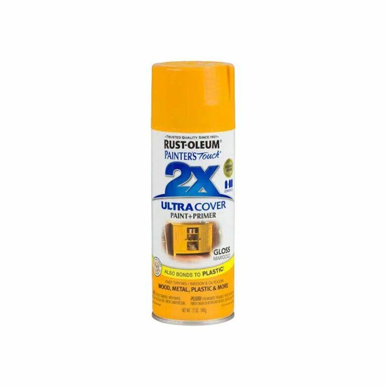 ספריי צבע Rust Oleum X2 Gloss Marigold מחסן עצים בית מעץ