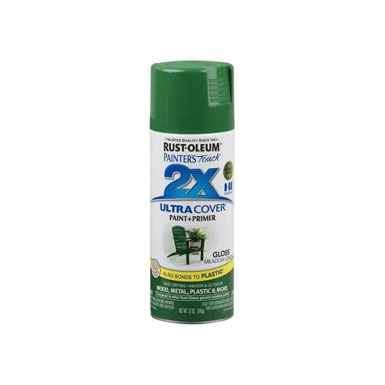 ספריי צבע Rust Oleum X2 Gloss Meadow Green מחסן עצים בית מעץ