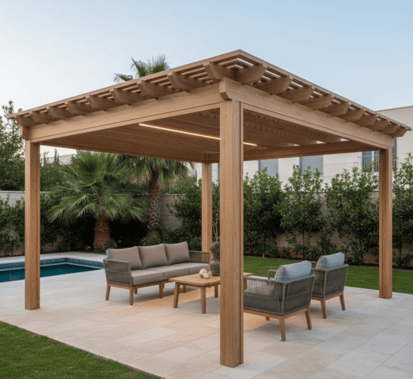 מה היתרונות של פרגולות אלומיניום דמוי עץ