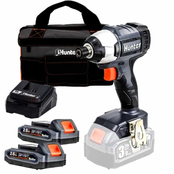 ⁦מברגת אימפקט BrushLess 18V נטענת | סוללות 2.5Ah x 2 | מטען | Hunter⁩ – תמונה ⁦1⁩