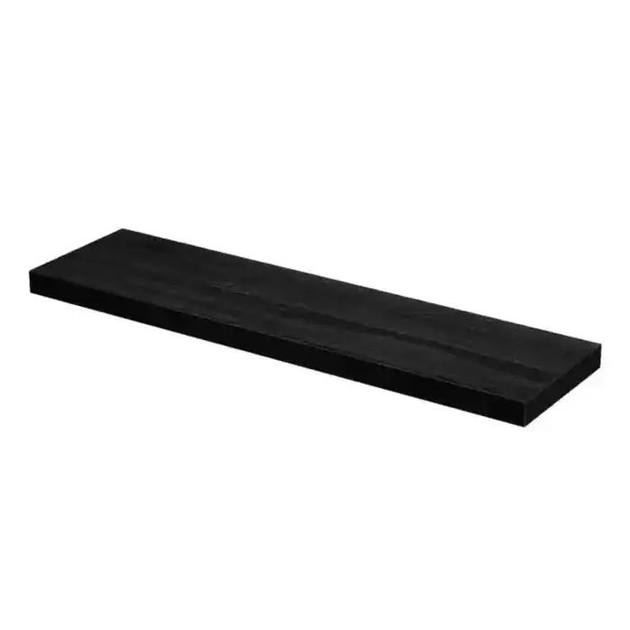 ⁦מדף צף גוון אלון שחור 60X240X38⁩ – תמונה ⁦1⁩