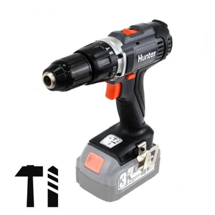 ⁦מברגה רוטטת / קודחת 18V | גוף בלבד | Hunter⁩ – תמונה ⁦1⁩