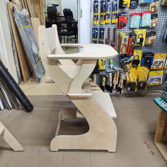 ⁦כיסא האכלה מתכוונן לילדים מעץ בירץ'⁩ – תמונה ⁦3⁩